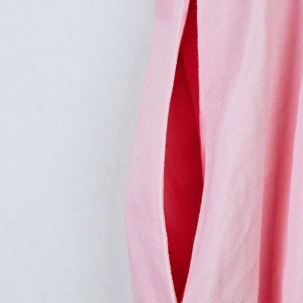 Madewell Pink Fleur Bow-Back Midi Apron Dress Sundress Button Hip Pockets, 2 - Picture 6 of 11